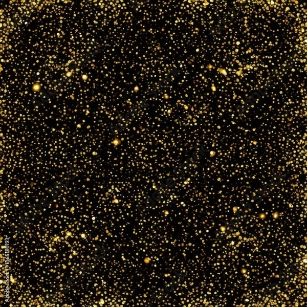 Obraz Chaotic golden light streams forming a dynamic composition on a black background (artistic). Generated AI