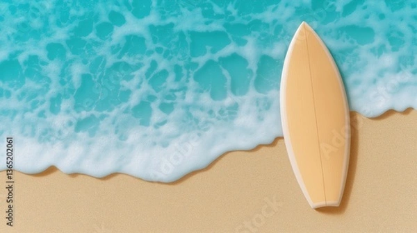 Fototapeta Calm ocean waves lapping against the shore