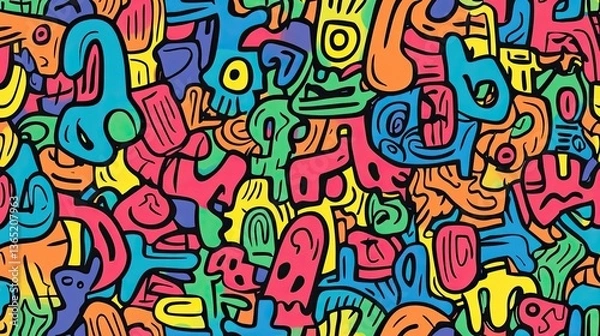 Fototapeta Colorful Scribbles