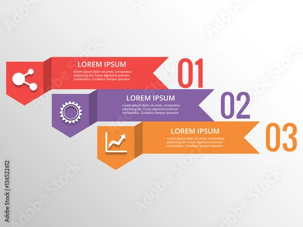 Fototapeta Infographic design template Info graphic Elements process infographics