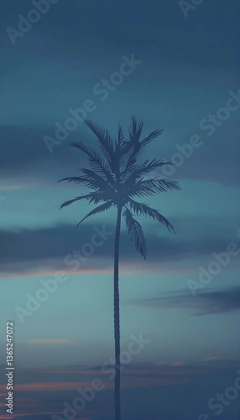 Obraz A charming palm tree on the beach