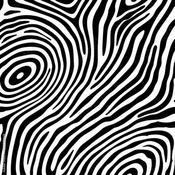 Obraz Abstract black and white wave pattern design
