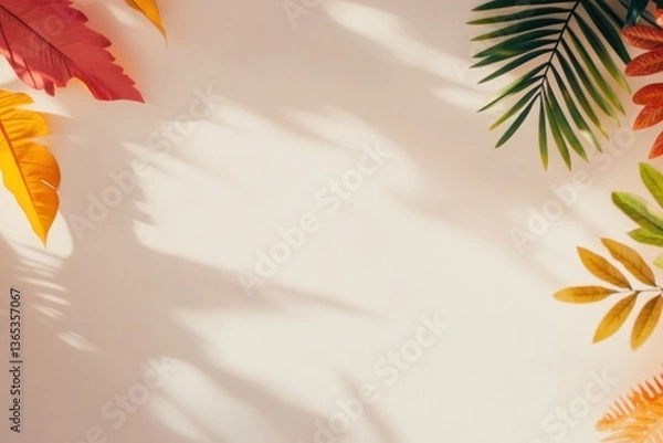 Obraz Abstract leaves shadows background