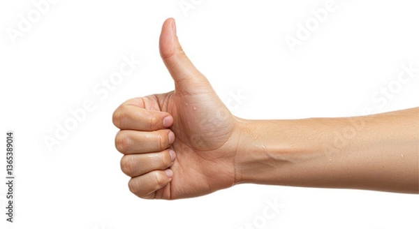 Obraz Isolated Hand Giving Thumbs Up