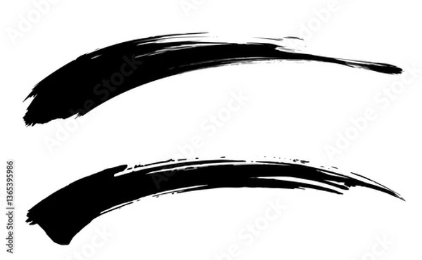 Obraz 筆で描いたような躍動感のある線