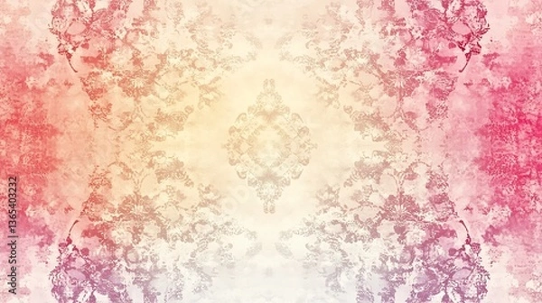 Obraz Pink Peach Abstract Floral Pattern.