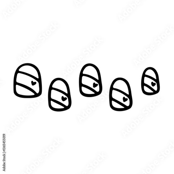 Fototapeta シンプルなネイルのイラスト素材