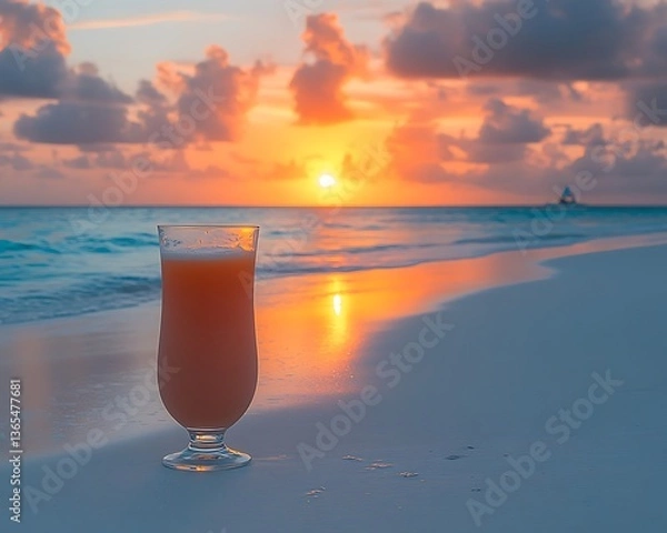 Obraz Beach Sunset Cocktail.