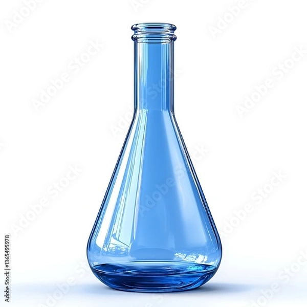 Obraz Blue Erlenmeyer Flask with Lab Glassware.