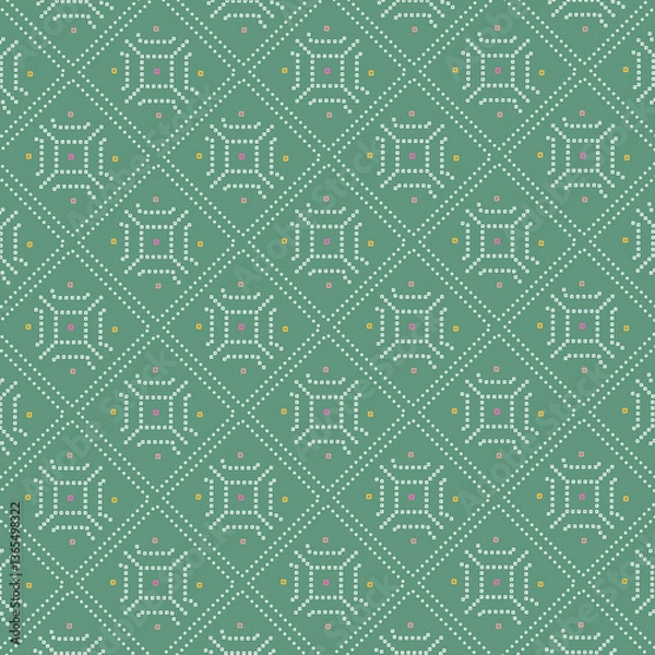 Obraz Luxury Indian Bandhani Pattern Art Vector