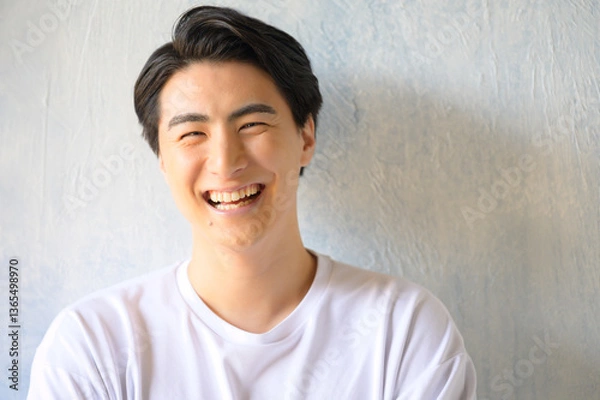 Obraz 笑顔の日本人男性