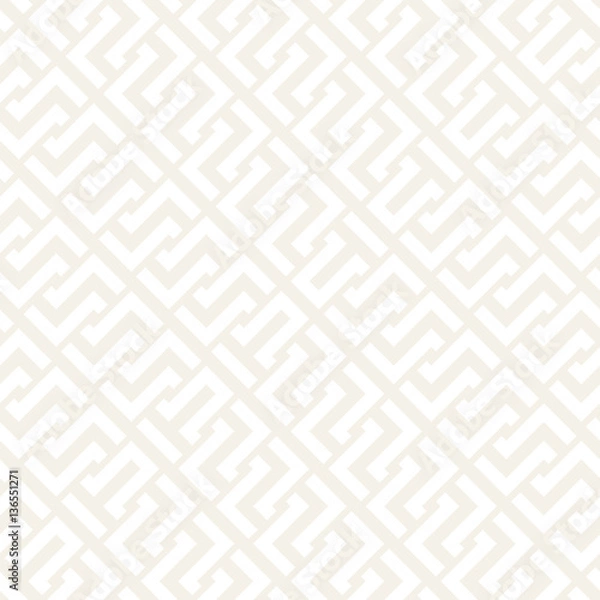 Fototapeta Interlacing Lines Subtle Lattice. Ethnic Monochrome Texture. Vector Seamless Black and White Pattern.