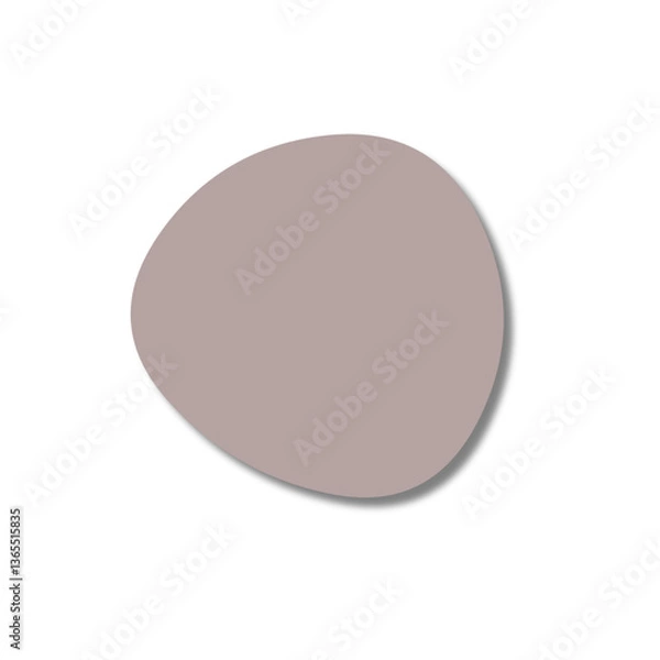 Fototapeta 茶色の影付き変形円形フレーム　グラフィック素材