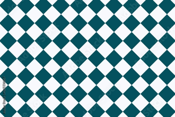 Fototapeta un super damier bleu verdâtre et blanc pour décorer tes supports