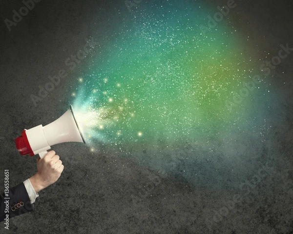 Obraz Hand holding megaphone