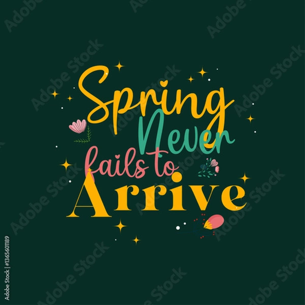 Fototapeta Natural T-Shirt Typography Design with Clean Layout