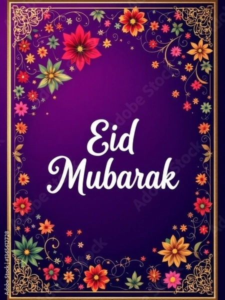 Obraz Eid Mubarak Greeting Card
