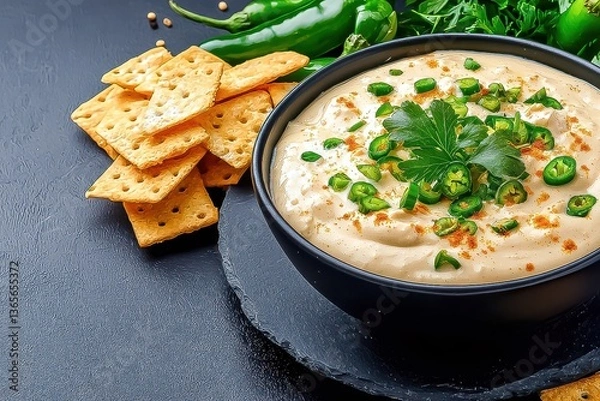 Obraz Easy art designs create collages for small spaces Dip crackers from the bowl.