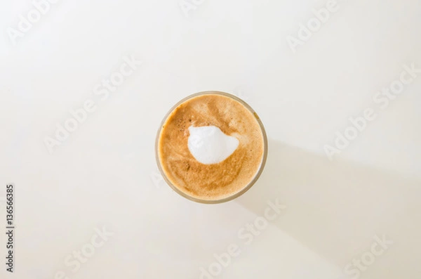 Obraz Fresh coffee on a table White