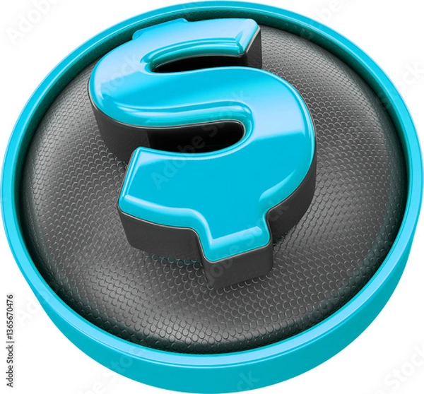 Fototapeta cifrão em 3d para compor.