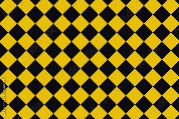Fototapeta un super damier jaune foncé et noir pour décorer tes supports