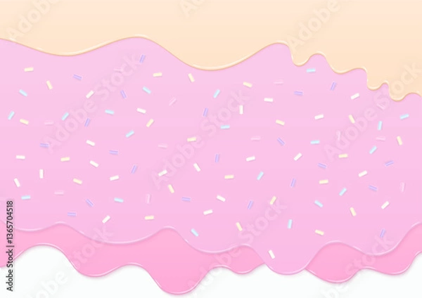 Obraz Strawberry and cream liquid background