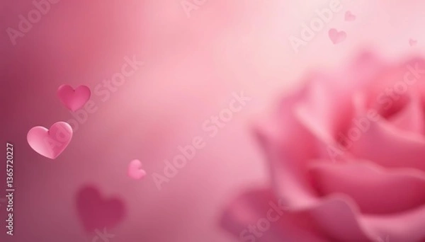 Fototapeta Soft pink blurred background creating a romantic and tender atmosphere,  dreamy,  love