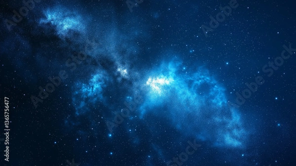 Obraz blue galaxy from in the space