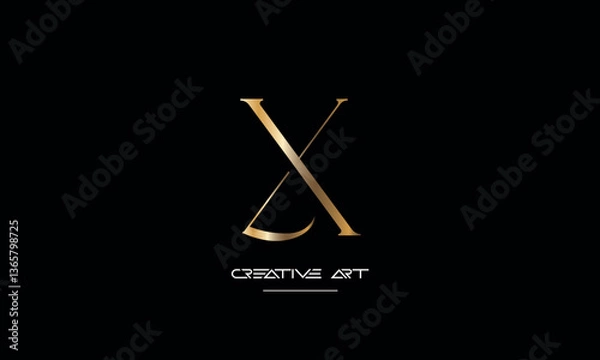 Obraz LX, XL, L, X abstract letters logo monogram
