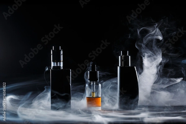 Obraz electronic cigarettes isolated on black