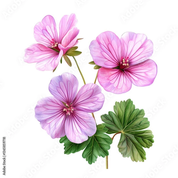 Obraz pink carnation flowers isolated