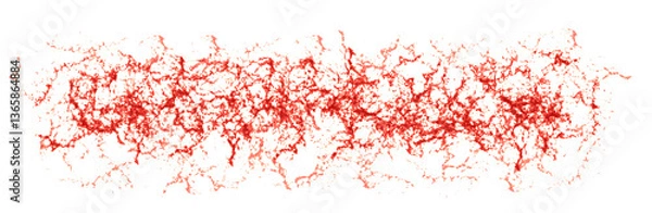 Fototapeta Vibrant Red Splatter Texture. Texture Crackles