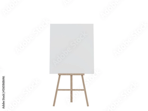 Fototapeta blank canvas on easel