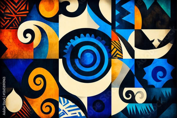 Obraz Colorful Polynesian tribal abstract