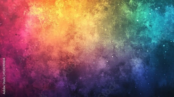 Fototapeta Vibrant Grunge Art Wall with Gradient Lighting, Abstract and Textured Design
