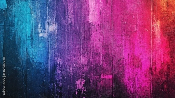 Fototapeta Vibrant Grunge Art Wall with Gradient Lighting, Abstract and Textured Design

