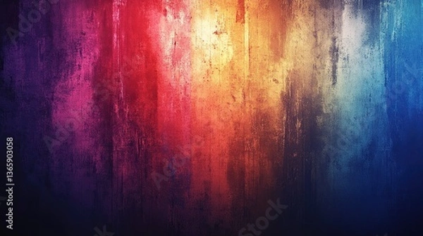 Fototapeta Vibrant Grunge Art Wall with Gradient Lighting, Abstract and Textured Design
