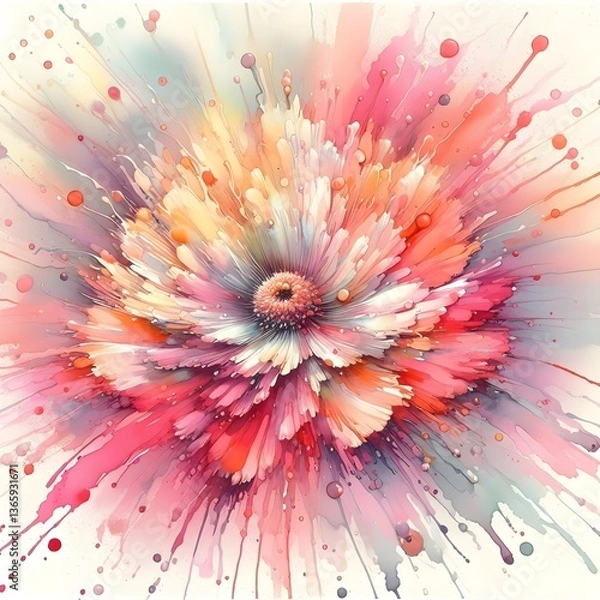 Obraz abstract background with pink flowers