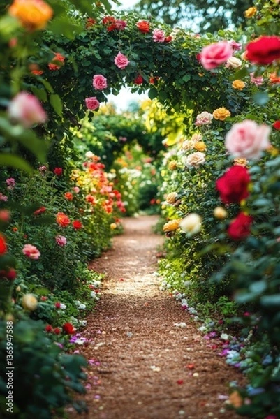 Fototapeta Rose Garden Path