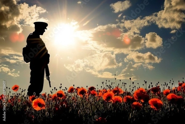 Fototapeta Commemorating Remembrance Day with poignant imagery.