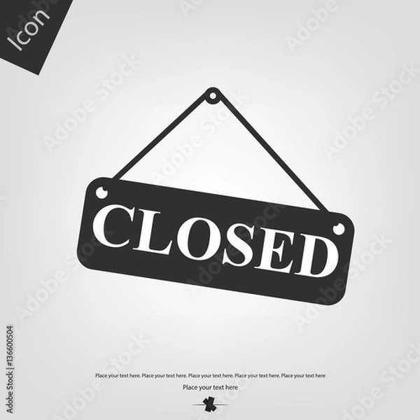 Obraz Closed board icon