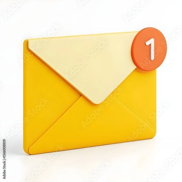 Obraz Envelope with letter and message icon
