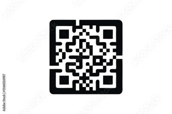 Fototapeta QR code icon vector