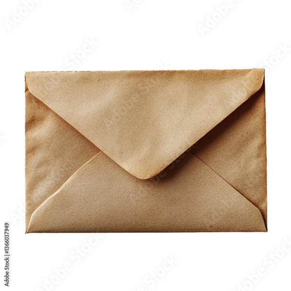 Fototapeta The Envelope: A Simple Yet Elegant Brown Paper Package with Folded Flaps and a Sealed Closure.