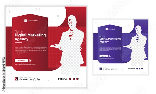 Obraz Business social media post vector design