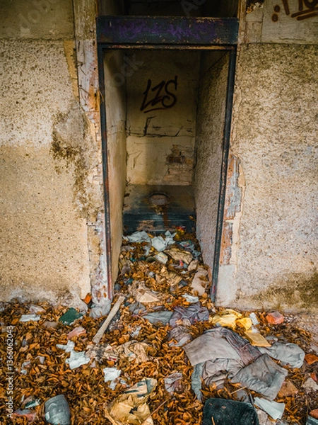 Obraz Vermülltes altes Plumsklo