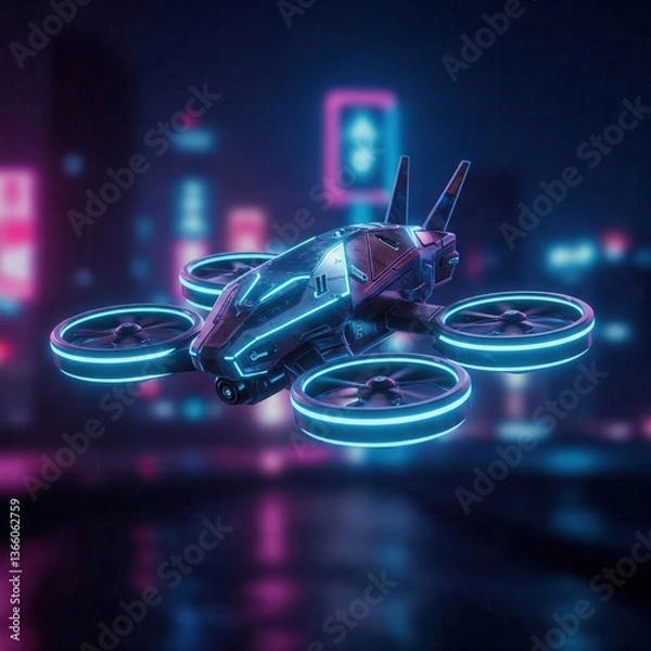 Obraz neon light bulb