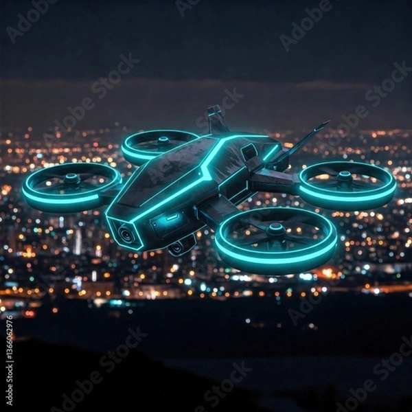 Obraz traffic lights at night