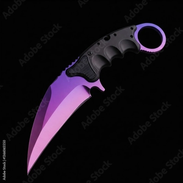 Fototapeta knife on black background