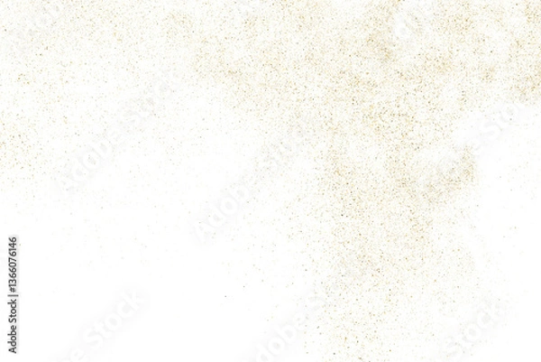 Fototapeta Gold texture pattern on transparent background. Old paper surface. Light golden confetti. Yellow Illustration backdrop. PNG design element.